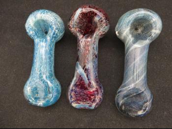3.5" FLAT MOUTH FRIT PIPE, MIX COLOR