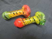 4" RASTA COLOR  SWIRL SPOON