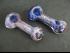 4" DOUBLE GLASS FANCY PIPE/120 GRAM