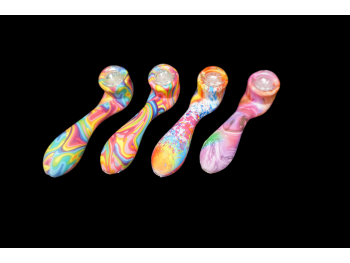 5.5' 50 Gr RAINBOW PRINTED SILICON SHERLOCK WITH GLASS BOWL