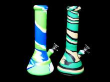 12"/ 570 Gr. STRIPE ART SILICONE WATER PIPE