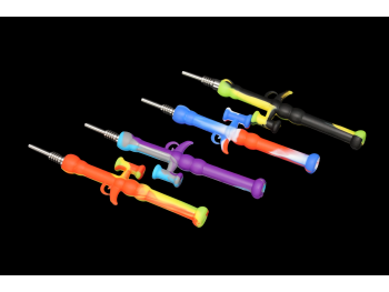 6"/20 Gr AK 47 SHAPE SILICONE NECTAR STRAW WITH 10 MM NAIL