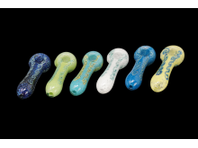 4.5'/90-95 Gr FRIT AND COLOR ROD ART HAND PIPE, COLOR MIX