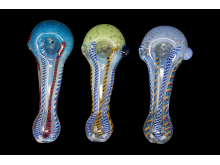 4.5"/100  Gr FRITED HEAD AND BODY ART PIPE, COLOR MIX