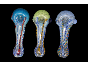 4.5"/100  Gr FRITED HEAD AND BODY ART PIPE, COLOR MIX 