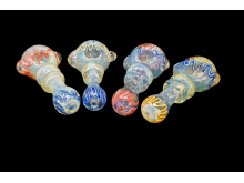 4.25"/100 Gr FUMED AND ART RIM PIPE, COLOR MIC