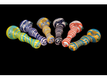 4.5"/75 Gr SWIRL ART RIM PIPE, COLOR MIX