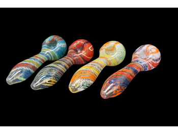 4"/65 Gr SWIRLY ART PIPE, COLOR MIX