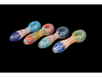 4.5"/85-990 Gr MULTI COLOR ART BRIGHT HAND PIPE, COLOR MIX