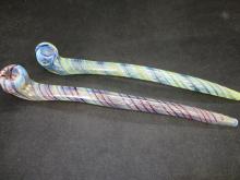 13"SWIRL ART SHERLOCK PIPE-125 GRAM