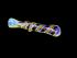3.75"/32 Gr. TWIST DESIGN SWIRL DICHRO ART CHILLUM WITH RASTA LINING