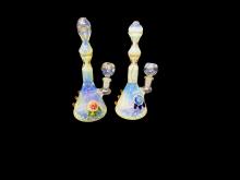 8.5" SILVER FUMED; FLOWER ATTACHED BONG