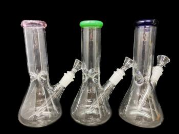 8"/320 Gr. COLORED RIM BEAKER 