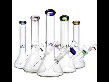 8"/320 Gr. COLORED RIM BEAKER 