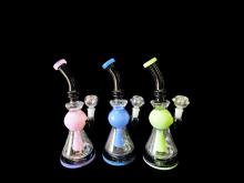 10.5"/390 Gr. SLIME COLOR BLACK TUBE HANDLE WATERPIPE
