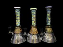 8"/310 Gr. FANCY WAVY ART WATER PIPE