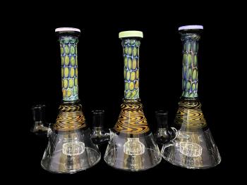 8"/310 Gr. FANCY WAVY ART WATER PIPE